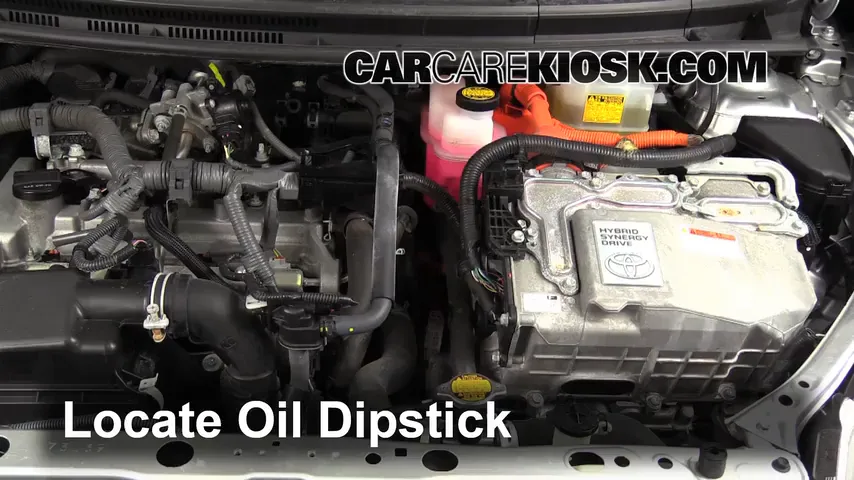 2012 Toyota Prius C 1.5L 4 Cyl. Oil Check Oil Level
